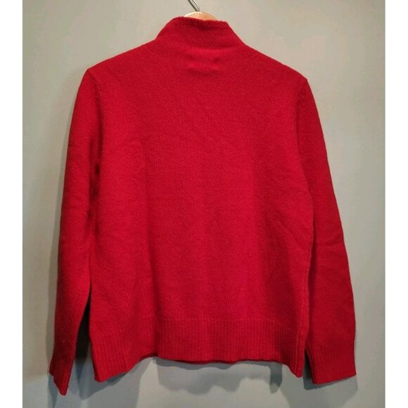 Vtg Bonnie & Bill By Holly Lambswool Red Snowflake Holiday Sweater Sz XL - Picture 4 of 6
